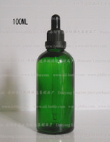 100ml 绿色玻璃瓶、大头滴管精油瓶、防盗滴管瓶