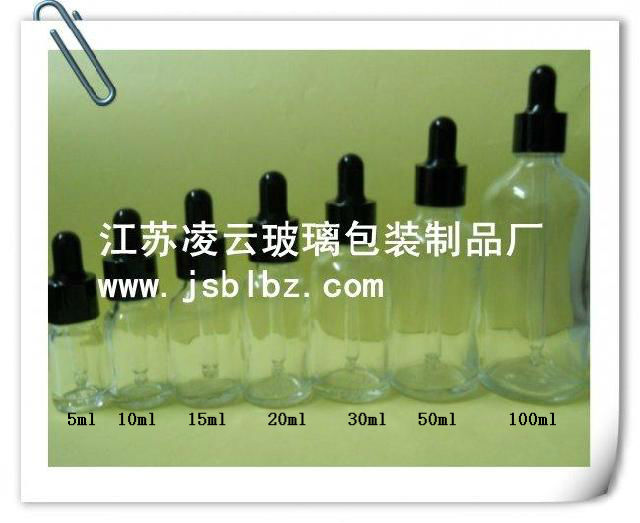 100ml  白色透明精油瓶子 电化铝滴管瓶 化妆品瓶 亮黑